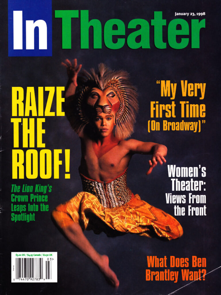 Jason on the cover of InTheater magazine, January 1998